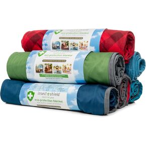 Insect Shield Eco Protection Blanket, with Insect Protection Against Mosquitoes, Ticks, Fleas, and Flies, Grey, One Size