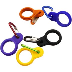 6Pcs Water Bottle Clip, Silicone Water Bottle Buckle with Clip, Portable Secure Bottle Holder Water Bottle, Hanging Rings Silicone Water Bottle Buckle Portable Hiking Camping