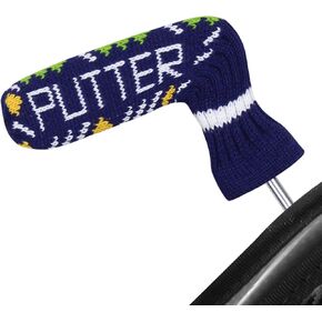 Scott Edward Knitted Putter Cover Blade,1 Piece in Pack, Fits Golf Blade Putters Cute and Soft (Winter Jasmine Pattern)