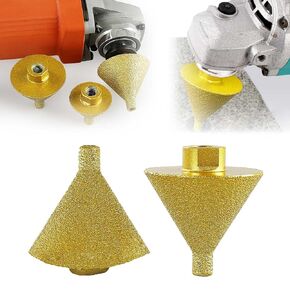 Diamond Beveling Chamfer Bit for Angle Grinders, Countersink Drill Bit for Existing Holes Enlarging Trimming,Diamond Conical Grinder Bit for M14 Thread Adapter (M14 2"(38mm))