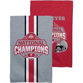NORTHWEST Ohio State Buckeyes NCAA 2024 FBC Champs Fan Towel 2 Pack 16X25 Inches