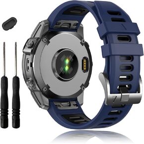 EZMVZKU 26mm Quickfit Watchbands for Fenix 8 51mm/Fenix 7X/7X Pro, Sport Silicone Straps Compatible with Garmin Fenix 6X/6X Pro/5X Plus/3 HR/Enduro 3/2 Descent Mk3i 51mm/Epix Pro 51mm