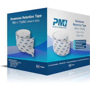 Premier Medical Dressing Retention Tape with S-Release Liner, Secures Primary Dressings and Medical Appliances, 4" x 11 yd