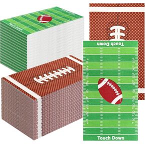 50 Pcs Football Paper Napkins Football Dinner Napkins Disposable Guest Hand Towels for Bathroom Baby Shower Football Party Guest Bathroom Napkins