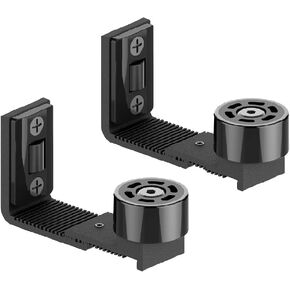 Upgrade Sliding Barn Door Bottom Adjustable Floor Guide Wall Mount Flush Sawtooth Design, Super Smoothly and Quietly, Easy Installation, 2 Pack