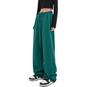 Women's Casual Wide Leg Sweatpants Loose Yoga Pants Comfy Lounge Jogger Baggy Sweatpants with Pockets