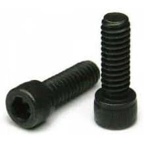 Socket Head Cap Screw, 1/4-20 x 1/2", Alloy Steel, Black Oxide, Hex Socket (Quantity: 100) Coarse Thread, 1/4 inch Hexagonal Allen Bolt, Length: 1/2 inch, Full Thread