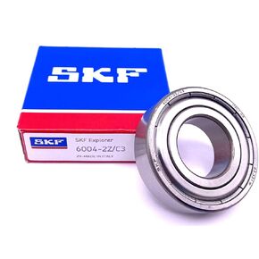 SKF Italy 6004 ZZ C3 Deep Groove Ball Bearing, Metal Shielded 6004-2Z/C3, 20x42x12 mm