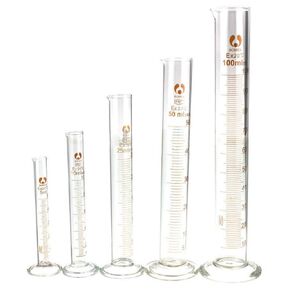 LTKJ 5PCS/Set Glass Measuring Cylinder Chemistry Lab Graduated Measure Tools 5ml/10ml/25ml/50ml/100ml
