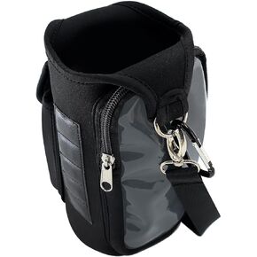 Gym Magnetic Water Bottle Carrier Holder with Clear Touch Screen Phone Pockets & Strap, 5 Built-in Magnets, Magnetic Gym Water Bottle Sling Bag, Gym Accessories Organizer Sleeve for Men Women