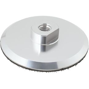 1Pc 4 Inch Aluminum Backer Pad M14 Hook and Loop Back Pad Polishing Wheel Support Pad for Angle Grinder Stone Polishing 100mm Silver