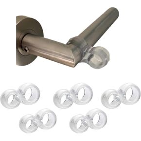HOPS Door Stop Lever Door Handle Buffer Door Handle Stopper, Set of 5, 10, 15, 20, Door Handle Protection, Door Stopper Door Handle Transparent