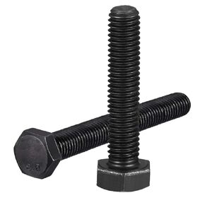 5 PCS M10x1.5 Hex Bolts M10-1.5 x 150mm Hex Head Screw Bolts, Carbon Steel Grade 8.8, M10 Hexagon Head Bolts, Metric Thread, Black Oxide Finish, Full Thread