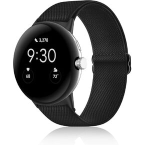 Fintie Elastic Bands Compatible with Google Pixel Watch 2 / Google Pixel Watch, Adjustable Stretchy Nylon Loop Band Sport Strap