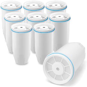Upgraded Water Filter Replacement for Zero Pitcher and Dispenser ZR-001 ZR-004 ZP-006 ZR-017, Multi-Stage Filter System, Effectively Reducing Lead, Chromium, PFOA, and PFOS Contaminants, Pack of 9