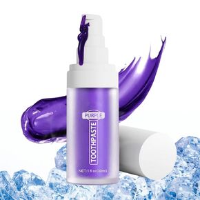 Purple Toothpaste for Teeth Whitening, Purple Teeth Whitening Foam, Purple Toothpaste Teeth Whitener, Teeth Whitening Booster, Teeth Whitener