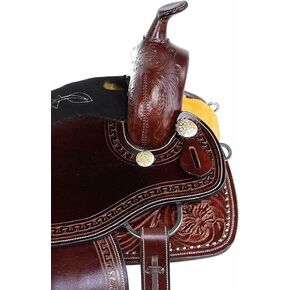 Western Horse Saddle Barrel Racing Rodeo Crystal Silver Studded Premium Leather Saddle TACK Set
