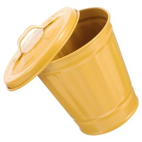 Unomor Desk Trash Can Lid Garbage Storage Bin Office Home Bedroom Pail Waste Container