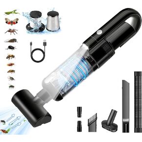 Bug Vacuum Catcher & Handheld Vacuum Cordless with 12000PA High Power Bug Vacuum for Adults,Portable Bug Vacuum with LED Light for Home Office Car Insect Vacuum Catcher for Spider Wasp Moth Ladybug