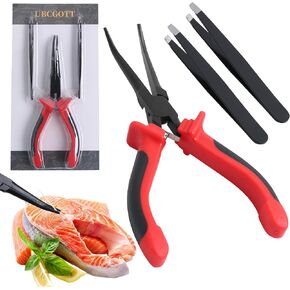 Fish Bone Tweezers/Pliers Set 3pcs Fish Deboning Tools for All Kind of Fish Stainless Steel
