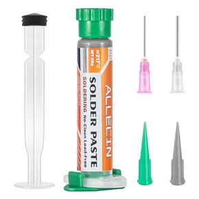 Sn96.5/Ag3/Cu0.5 20g Lead Free Solder Paste 217℃ No Clean High Temp Solders Pastes for Electronics Sn96.5% Ag3% Cu0.5% Flux for SMD/BGA/SMT/IC/LED/PCB Repair (Pack of 1Pcs)