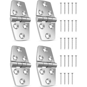 (4 PCS) 3" x 1.5" Boat Hinges 316 Stainless Steel Marine Grade, 76mm X 38 mm Heavy Duty Door Hinge with Screws for Ship RV Yacht