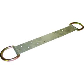 FallTech 7431 Permanent Roofing Anchor-Double D-Ring, Stainless Steel Body, 17" Including D-Rings with 12" Nailing Surface, Natural