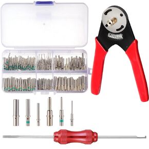 90 Pairs (180 Pcs) Pin Connector Kit, Socket Connector 12 16 20 Terminal with AWG 12-20 Closed Barrel Compatible with Crimper and Wedgelock Removal Tool Waterproof Automotive