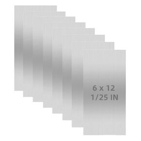 8 Pack 6061 Aluminum Sheet Metal 12 x 6 x 1/25 (0.04") Inch, 1MM Thin Aluminum Metal Plates Covered with Protective Film, Flat Plain Aluminum Sheet Plate for Crafting, Industrial
