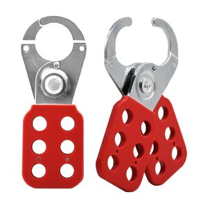 2 Pack Lockout Tagout Steel Plastic Hasp 6 Hole Industry Safety Tool for Multiple Management Tamper-Proof and Impact-Resistant Loto Hasp