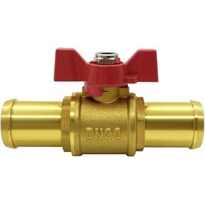 Joywayus 1" Hose Barb Ball Valve Shut-off Valve Brass Fitting Air Gas Fuel Line Pipe Fittings