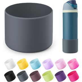 Silicone Boot for Owala 24 oz Water Bottles, Anti-Slip Protective Sleeve for Owala Twist & FreeSip & Flip Stainless Steel Water Bottle, Boot Bottom Base for Owala (Grey)