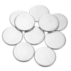 uxcell 10Pcs Stainless Steel Disc, 1 3/8"(35mm) Dia 0.2"(5mm) Thick 304 Stainless Steel Flat Round Sheet Blank Round Circle Plate for Crafts Metal Stamping and Jewelry Making