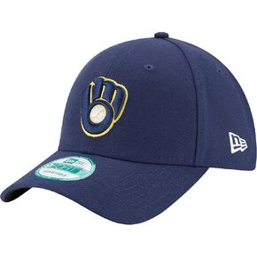 New Era MLB The League 9FORTY Adjustable Hat Cap One Size Fits All (Milwaukee Brewers Navy)