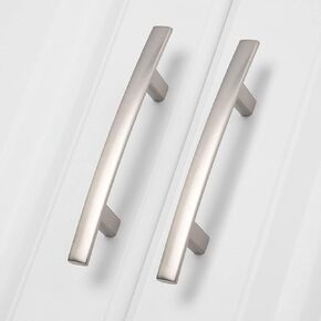 homdiy 20 Pack Cabinet Handles Black Cabinet Pulls 3" Hole Centers Kitchen Pulls Matte Black Curved Arch Handles for Dresser Cupboard Door Hardware, Zinc Alloy