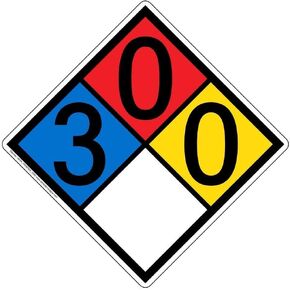 ComplianceSigns.com 12"x12" Aluminum NFPA 704 3-0-0-0 Hazard Diamond Placard, Made in the USA