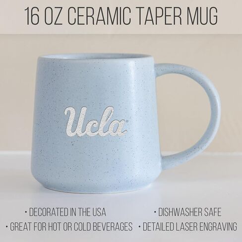 Rico Industries NCAA UCLA Bruins Baby Blue 16oz Ceramic Taper Mug in Saudi Arabia