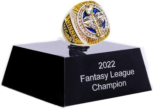 2022 Fantasy Football Championship Ring Trophy - Gold And Silver Plated | FFL Champion Ring in Saudi Arabia