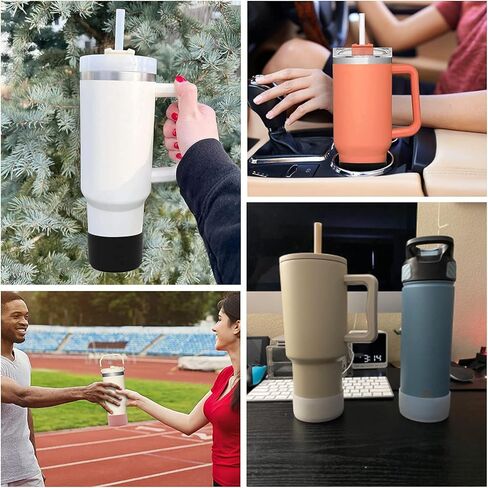 2Pcs Silicone Boot Sleeve for Stanley Cup Accessories, Protective Water Bottle Bottom Cover for Stanley 40 oz Tumbler with Handle in Saudi Arabia