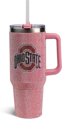 The Memory Company | Licensed NCAA 40oz Pink Bling Game Day Tumbler in Saudi Arabia