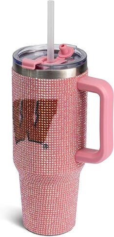 The Memory Company | Licensed NCAA 40oz Pink Bling Game Day Tumbler in Saudi Arabia