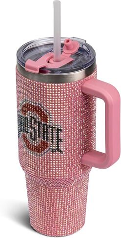 The Memory Company | Licensed NCAA 40oz Pink Bling Game Day Tumbler in Saudi Arabia
