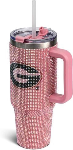 The Memory Company | Licensed NCAA 40oz Pink Bling Game Day Tumbler in Saudi Arabia