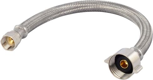 Eastman 12 inch المرحاض مرنة ، 7/8 بوصة المكسرات بالكرات × 3/8 بوصة توصيل مدخل مضيق ، خرطوم مرحاض مضفر من الفولاذ المقاوم للصدأ ، 48097 in Kuwait