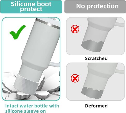 SHOW-YA Silicone Boot for 𝐒𝐭𝐚𝐧𝐥𝐞𝐲 𝐂𝐮𝐩 40oz - Protective Glitter Silicone Boot Sleeve Cover, BPA-Free Anti-Slip Bottom Cover, 𝐒𝐭𝐚𝐧𝐥𝐞𝐲 𝐂𝐮𝐩 𝐀𝐜𝐜𝐞𝐬𝐬𝐨𝐫𝐢𝐞𝐬 in Saudi Arabia