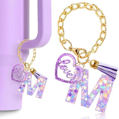 إكسسوارات سحر رسالة لكأس ستانلي ، سحر سلسلة مفاتيح رسائل مبدئية لطيفة مع حب ستانلي تورم in Kuwait