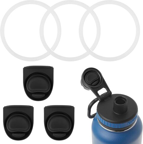 3pcs زجاجة ماء حلقة ختم مطاطية الماء وسدادة بديلة لـ Owala freesip ، سيليكون o الغطاء حلقة طوقا أعلى قطع استبدال الغطاء المتوافقة مع Owala freesip in Kuwait