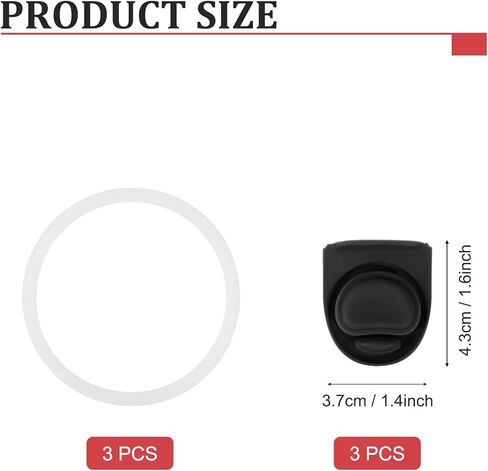 3pcs زجاجة ماء حلقة ختم مطاطية الماء وسدادة بديلة لـ Owala freesip ، سيليكون o الغطاء حلقة طوقا أعلى قطع استبدال الغطاء المتوافقة مع Owala freesip in Kuwait