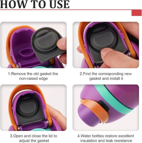 3pcs زجاجة ماء حلقة ختم مطاطية الماء وسدادة بديلة لـ Owala freesip ، سيليكون o الغطاء حلقة طوقا أعلى قطع استبدال الغطاء المتوافقة مع Owala freesip in Kuwait