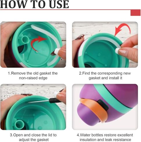 3pcs زجاجة ماء حلقة ختم مطاطية الماء وسدادة بديلة لـ Owala freesip ، سيليكون o الغطاء حلقة طوقا أعلى قطع استبدال الغطاء المتوافقة مع Owala freesip in Kuwait